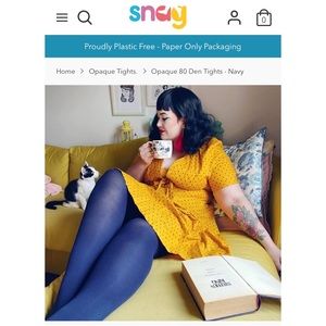 Snag Tights Opaque Navy Blue